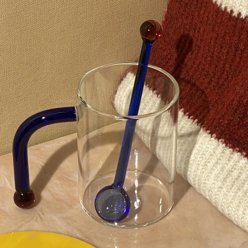 Dot Handle Glass Cup