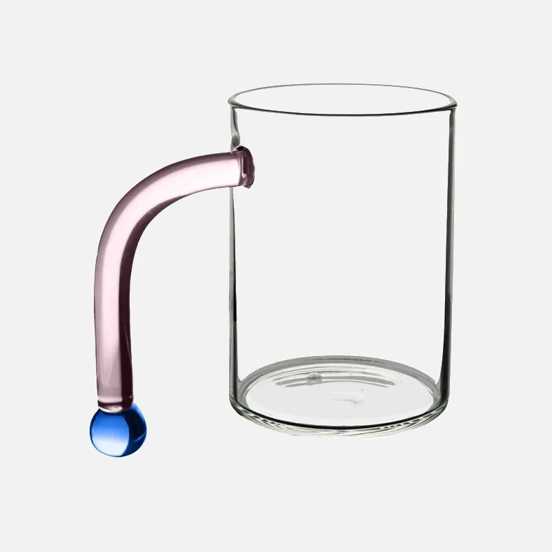 Dot Handle Glass Cup