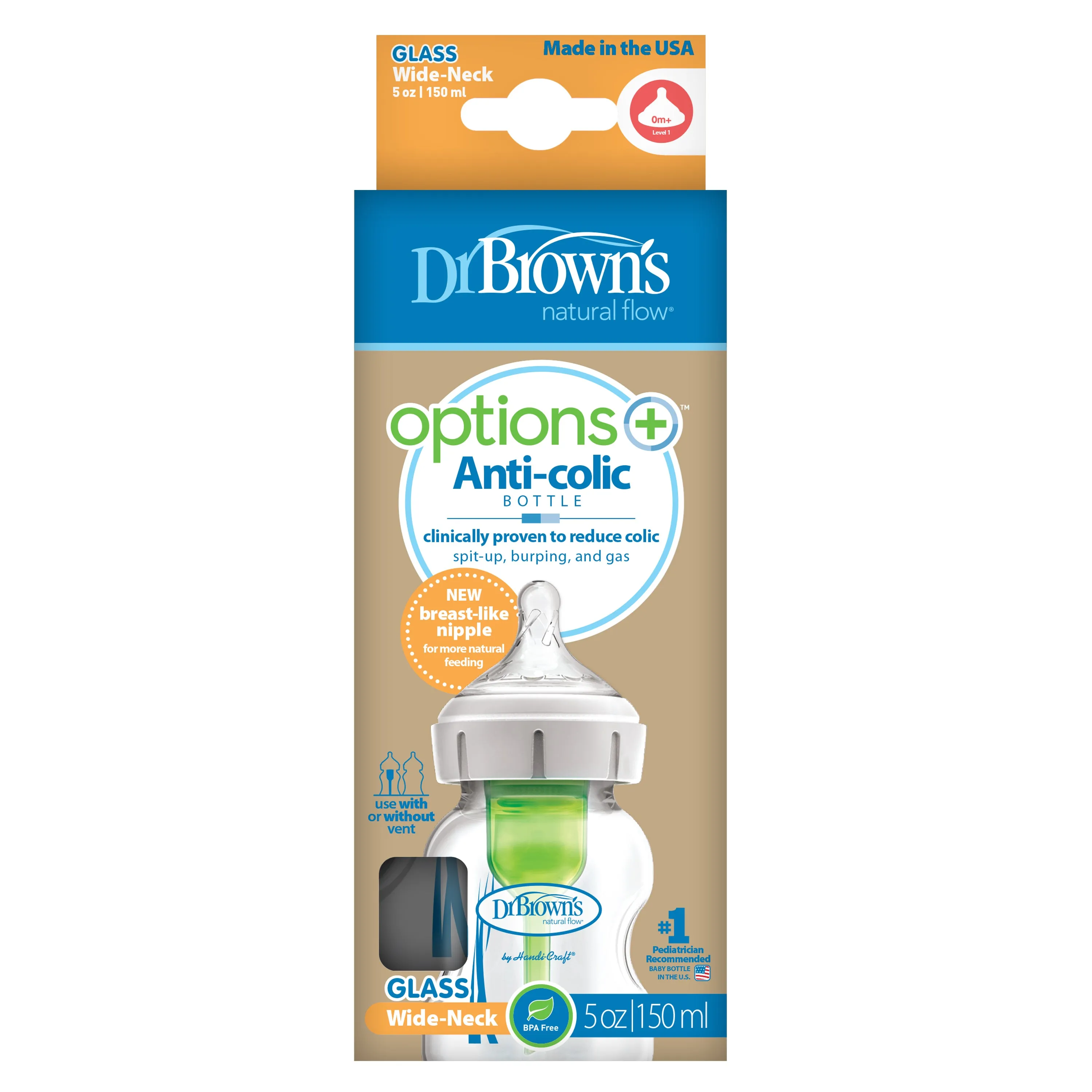 Dr Brown’s Options  Anti-Colic Glass Bottle Single Pack