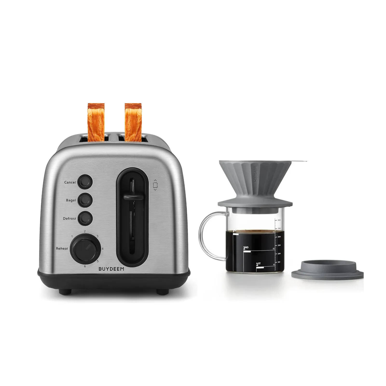 DT420 Retro 2-Slice Toaster with Coffee Dripper Set - Bundle Offer