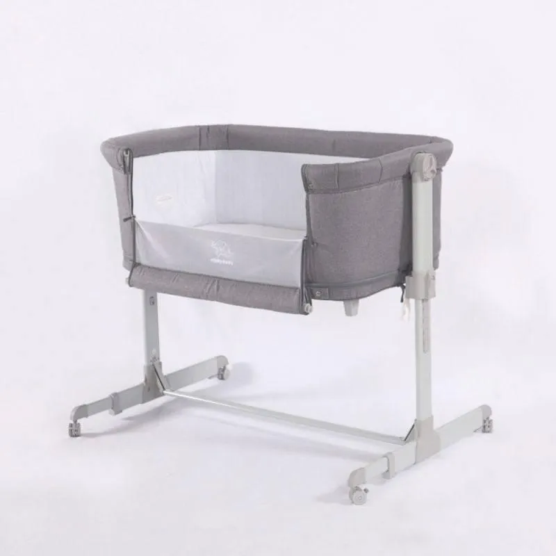 Elphybaby Baby Crib with Breathable Net - Grey