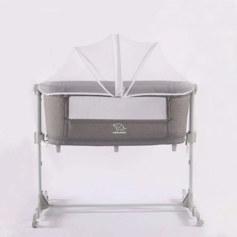 Elphybaby Baby Crib with Breathable Net - Grey