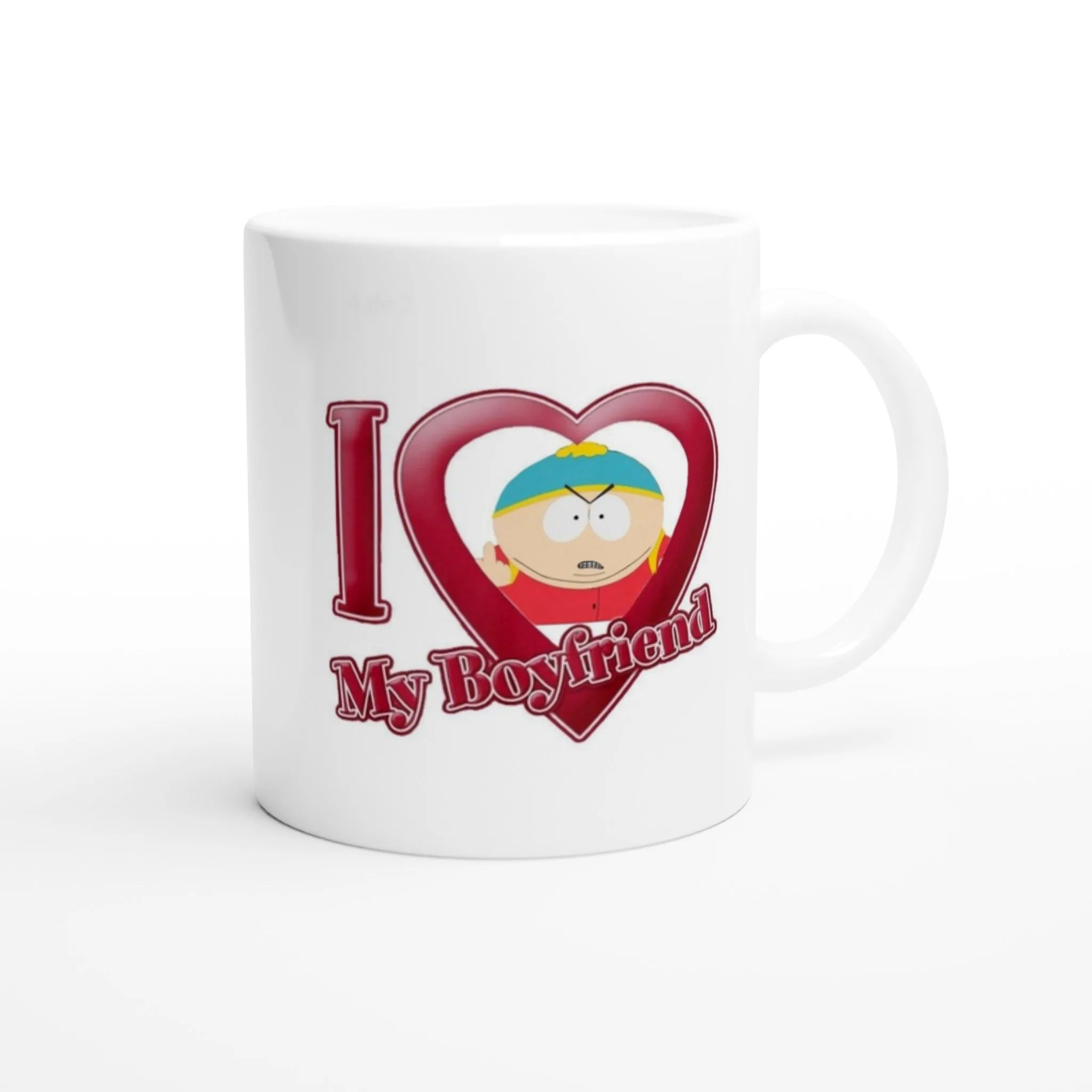 eric cartman happy valentines  i love my boyfriend - White 11oz Ceramic Mug