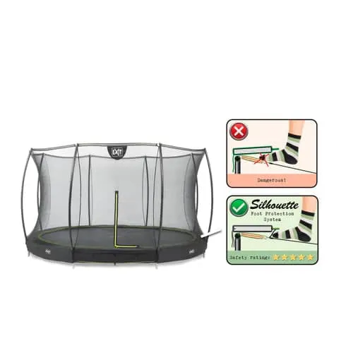 EXIT Silhouette Ground Trampoline with Safety Net