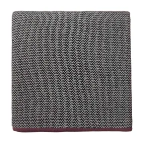 Foligno Cashmere Blanket [Black/Cream/Raspberry rose]