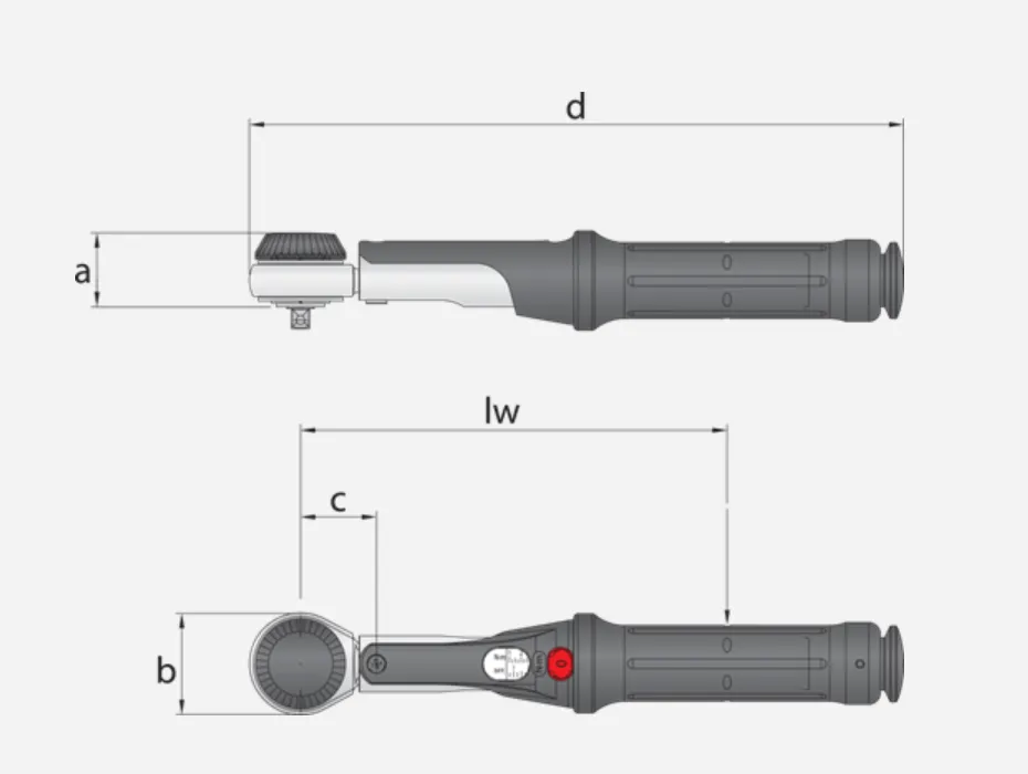 Gedore Torque Wrench TORCOFIX K 1/4" Square Drive 1-5Nm