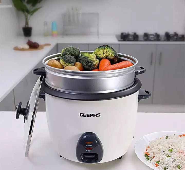 Geepas 1L Rice Cooker with Steamer