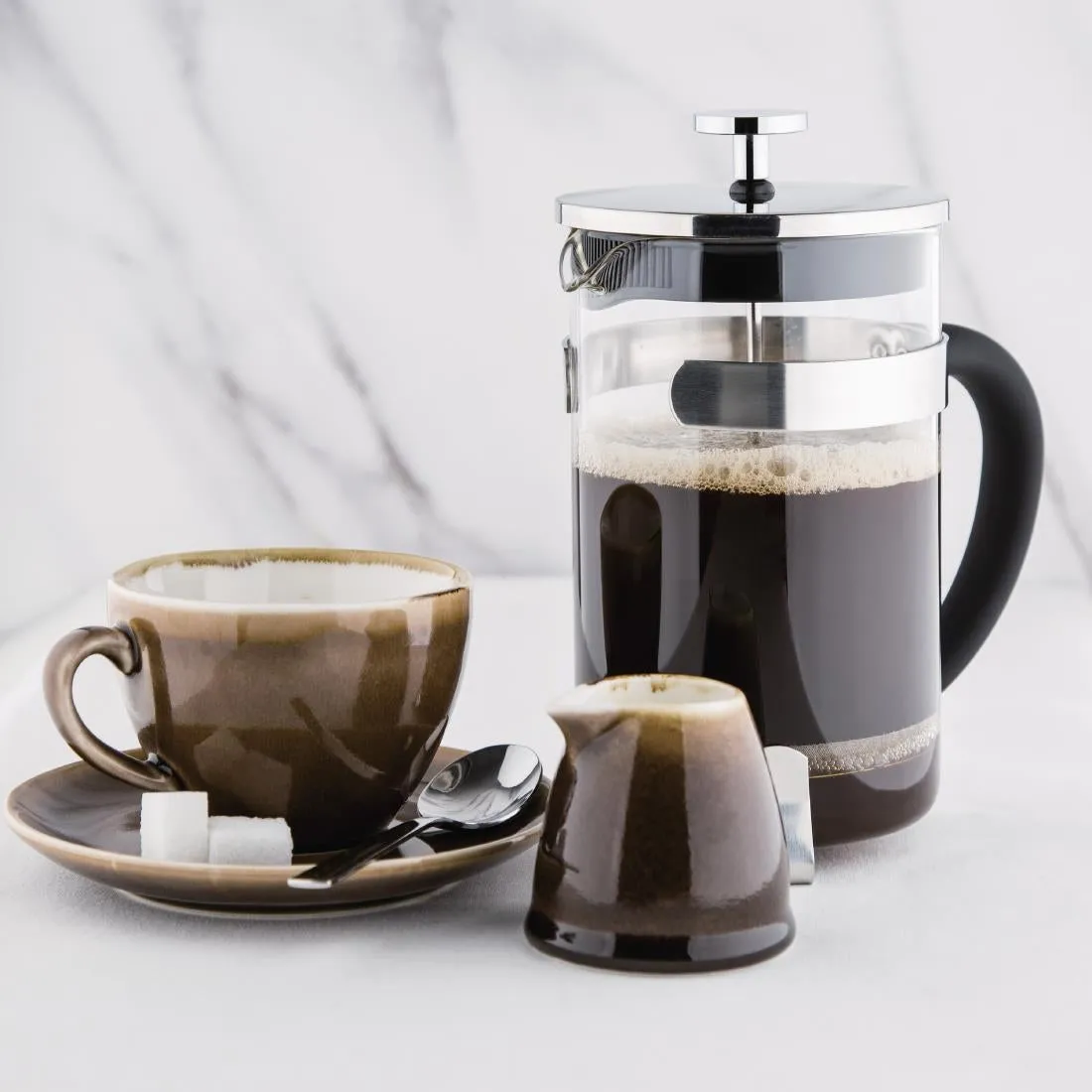 GF231 Olympia Contemporary Glass Cafetiere 6 Cup