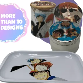 Gintama Anime Spice Grinder, Stash Jar, Rolling Tray Set