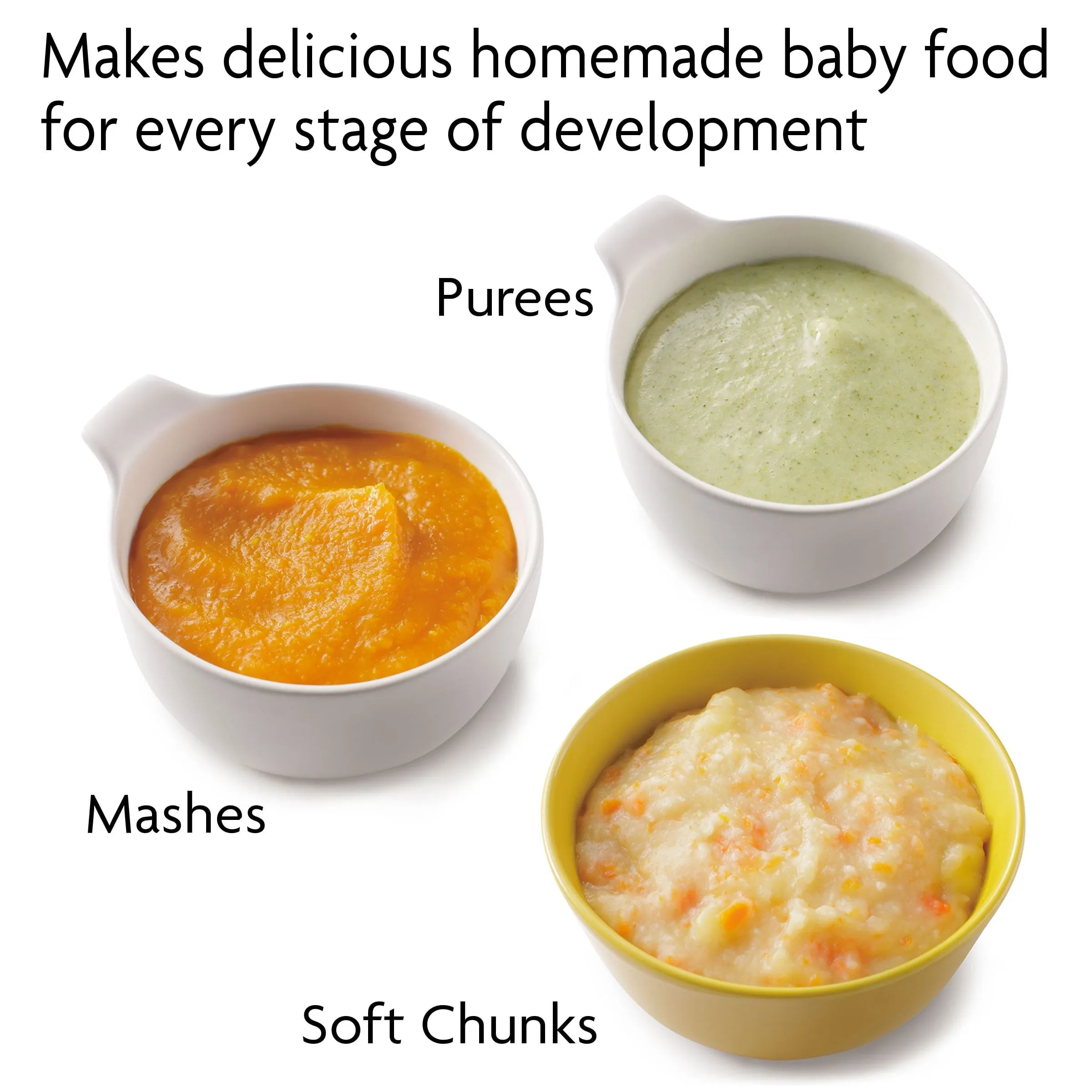 Glass Baby Food Maker Cooker and Blender to Steams in Glass Bowl - 4..