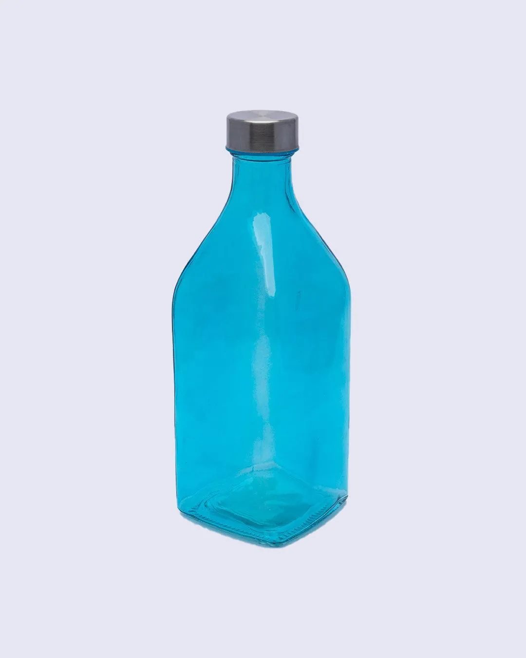 Glass Bottle, Water Bottle, Modern Design, Blue, Glass, 1.1 Litre