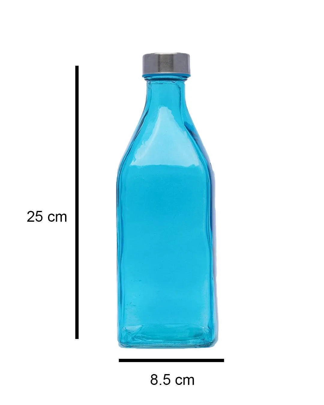 Glass Bottle, Water Bottle, Modern Design, Blue, Glass, 1.1 Litre