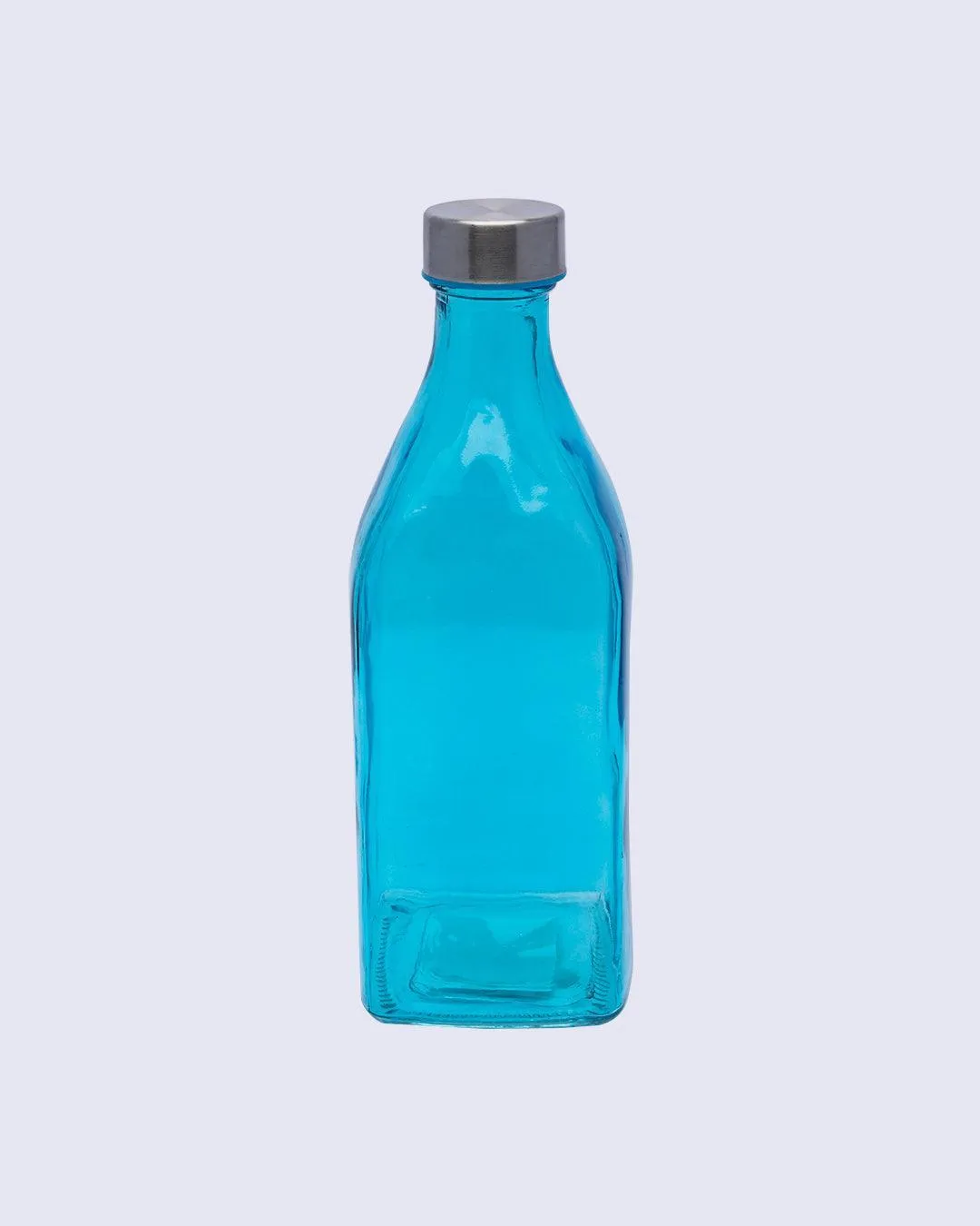 Glass Bottle, Water Bottle, Modern Design, Blue, Glass, 1.1 Litre