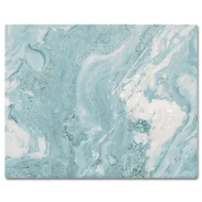 Glass Cutting Board 15in x 12in Teal Quartz