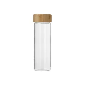 Glass Drinking Bottle 450ml Bamboo Lid 27135