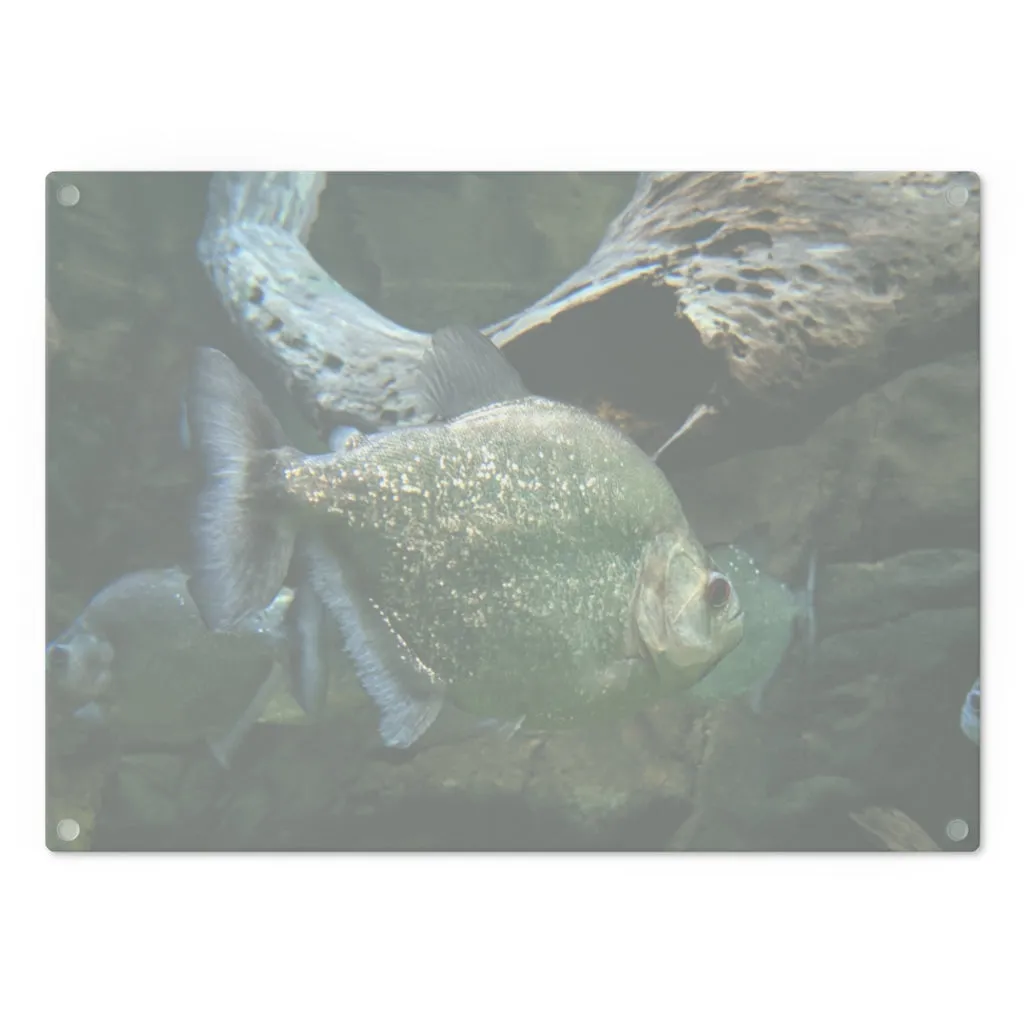 Glitter Green Fish Cutting Board