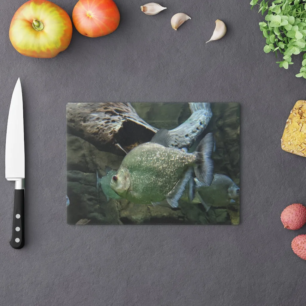 Glitter Green Fish Cutting Board