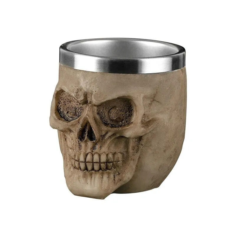 Gothic Shot Glass for Drinkware / Alternative Style Stainless Steel Skull Cup