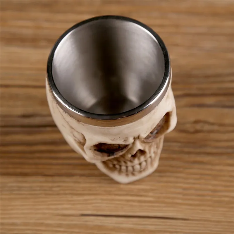 Gothic Shot Glass for Drinkware / Alternative Style Stainless Steel Skull Cup