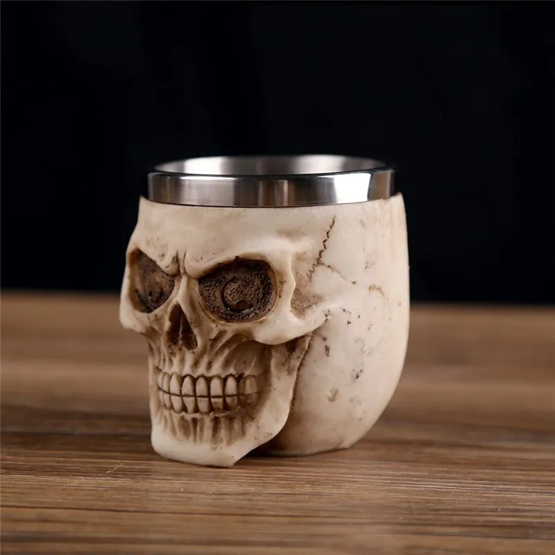 Gothic Shot Glass for Drinkware / Alternative Style Stainless Steel Skull Cup