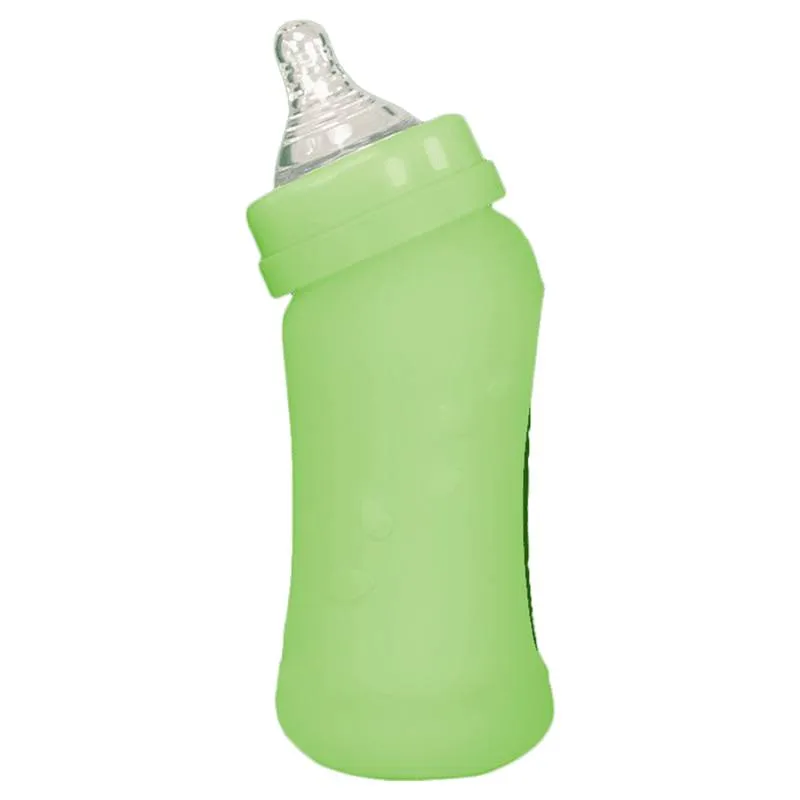 Green Sprouts | Glass Baby Bottle with Silicone Cover - 236ml