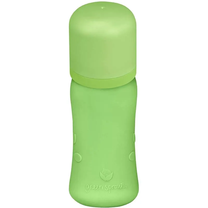 Green Sprouts | Glass Baby Bottle with Silicone Cover - 236ml