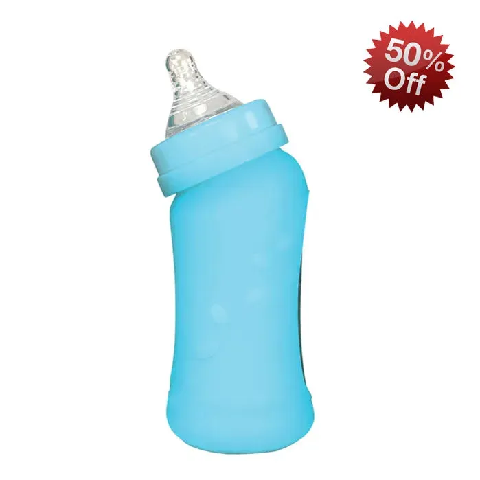 Green Sprouts | Glass Baby Bottle with Silicone Cover - 236ml