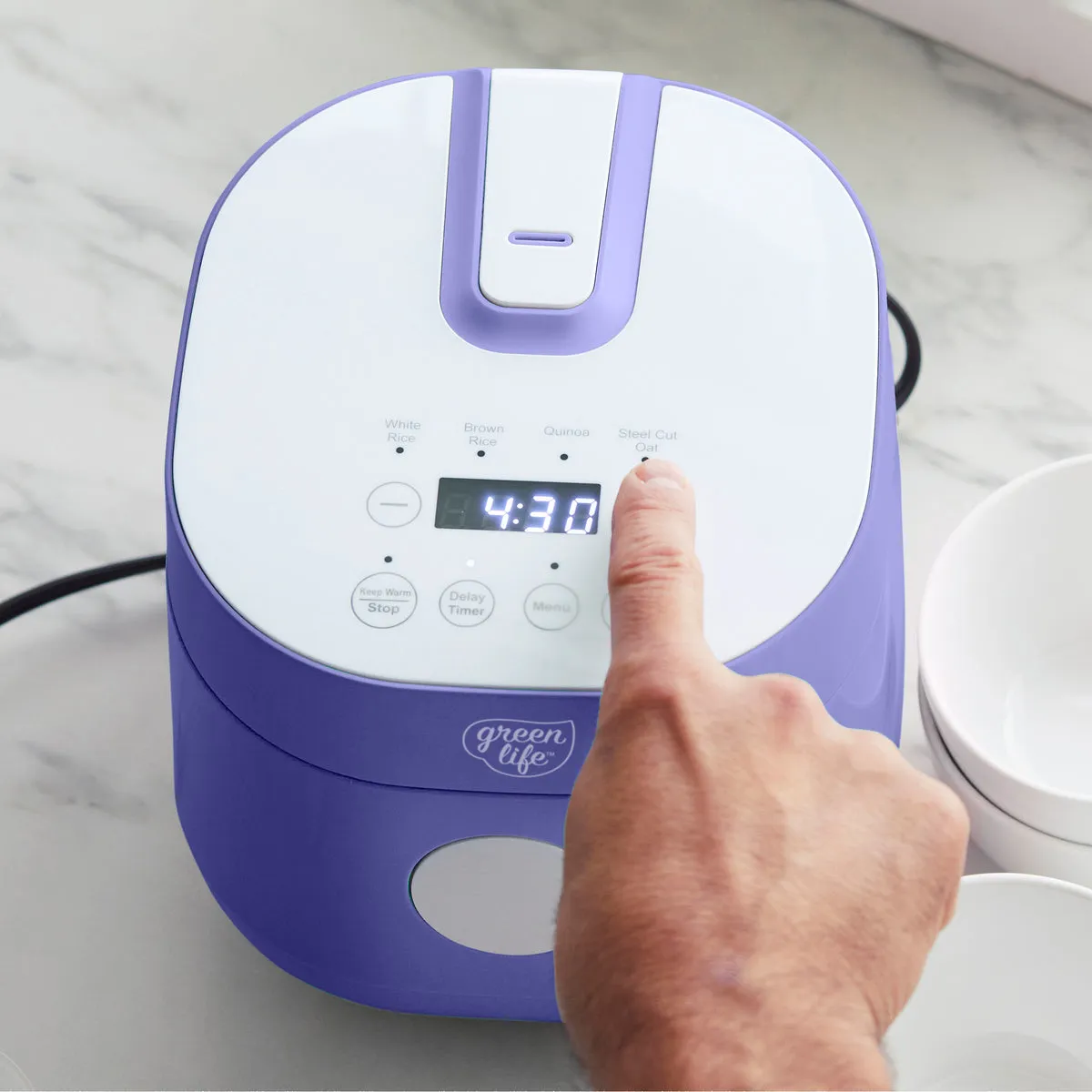 GreenLife Rice & Grains Cooker | Periwinkle