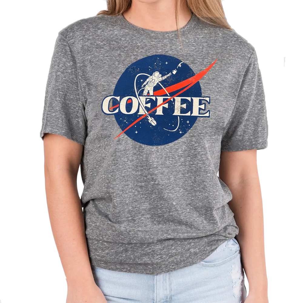 Grey NASA Coffee T-Shirt