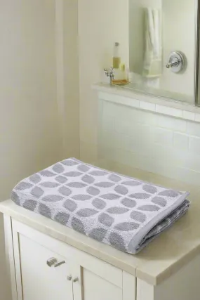 Grey Printed Bath Towel