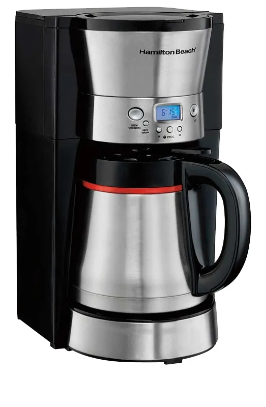 Hamilton Beach 46896 Coffee Maker, 10 Cups Capacity, 1025 W, Black/Stainless Steel :EA: QUANTITY: 1