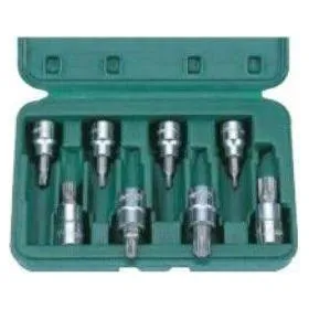 Hans 36024-8 3/8" Drive 8pcs Torx Bit Socket Wrench Set