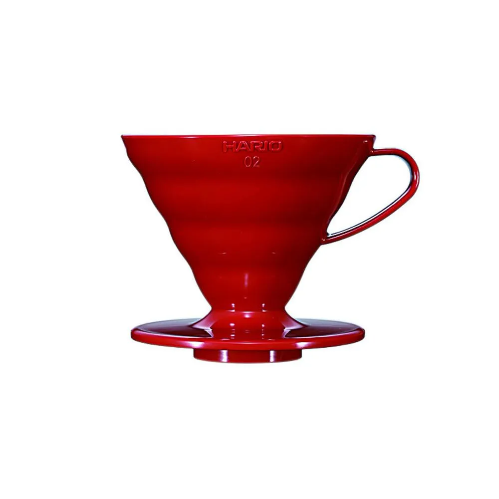 Hario V60 Plastic Coffee Dripper Red - Size 02