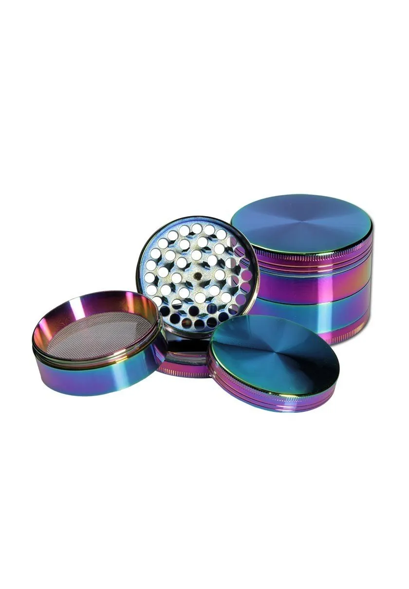 Herb Grinder - Petrol Coloured 4 part Metal