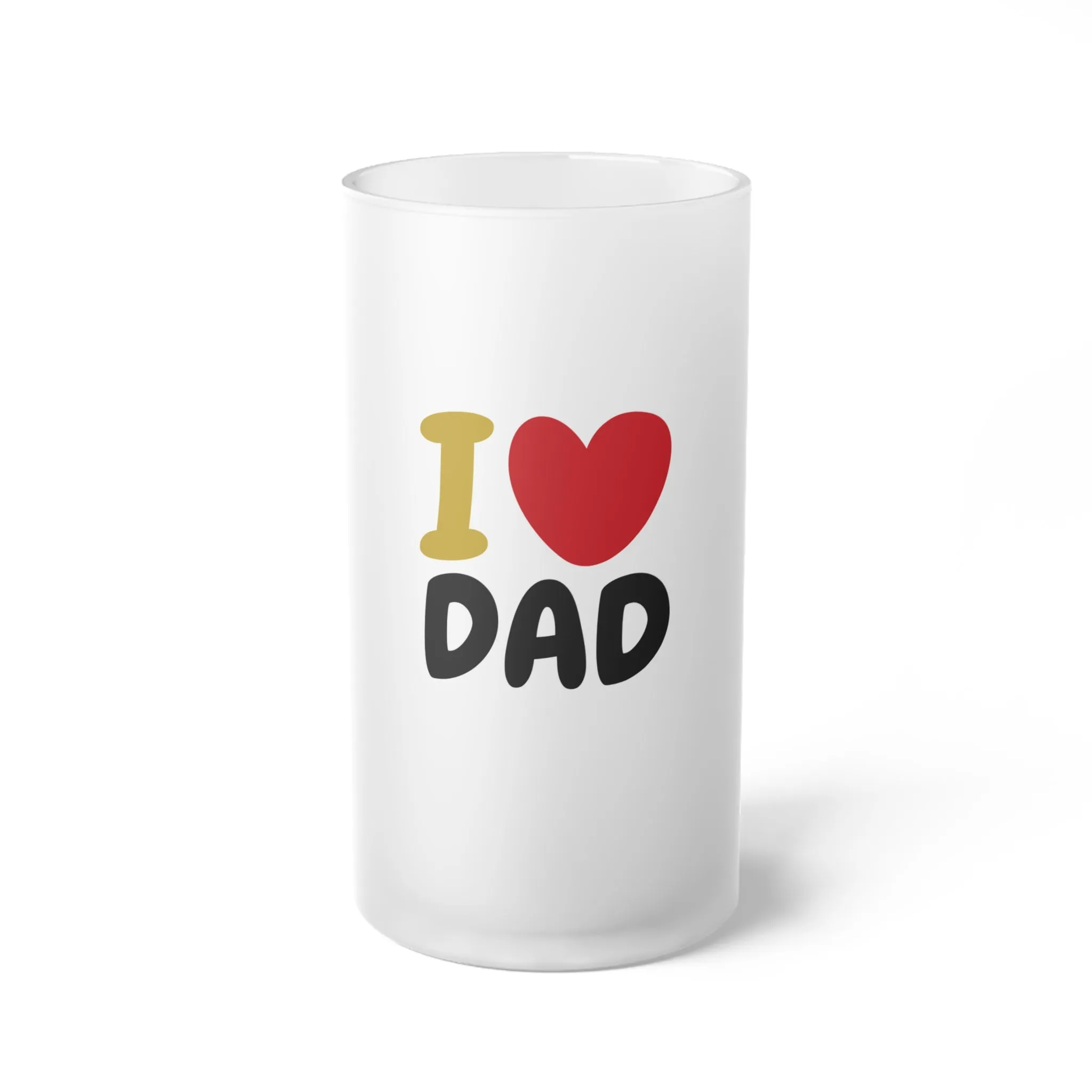 I love Dad Frosted Glass Beer Mug