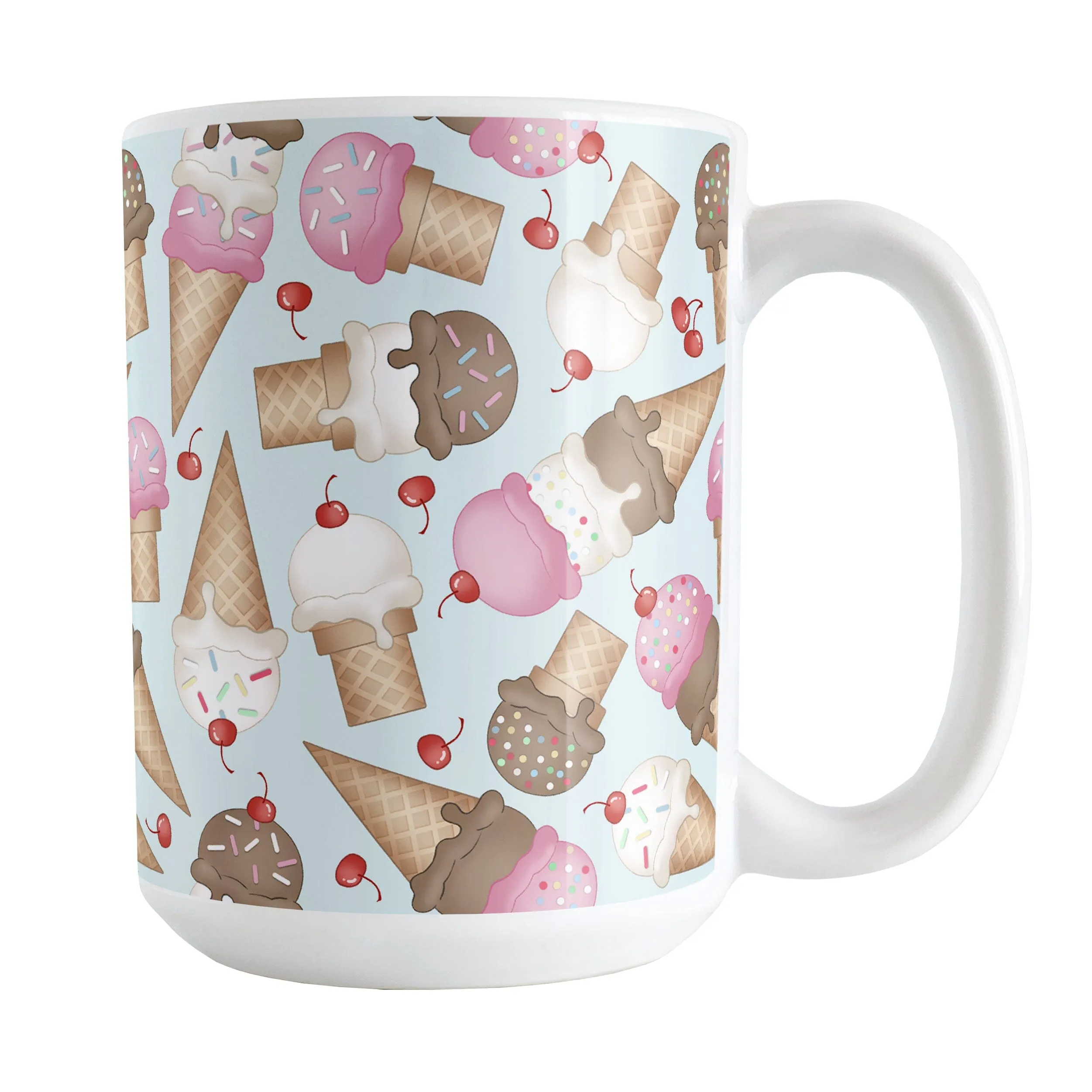 Ice Cream Cones Pattern Mug