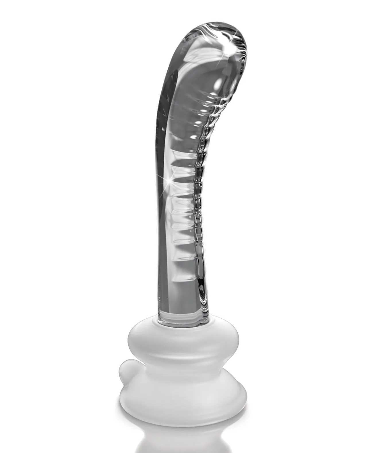 Icicles No. 88 Hand Blown Glass G-Spot Massager w/Suction Cup -  Clear