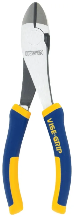 Irwin 2078306 Diagonal Cutting Plier, 6 in OAL, 13/16 in Jaw Opening, Blue/Yellow Handle, Cushion-Grip Handle :CD 1: QUANTITY: 1