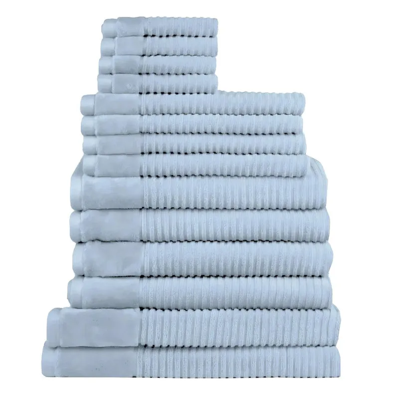 Jenny Mclean Royal Excellency 14 Piece Baby Blue Towel Pack