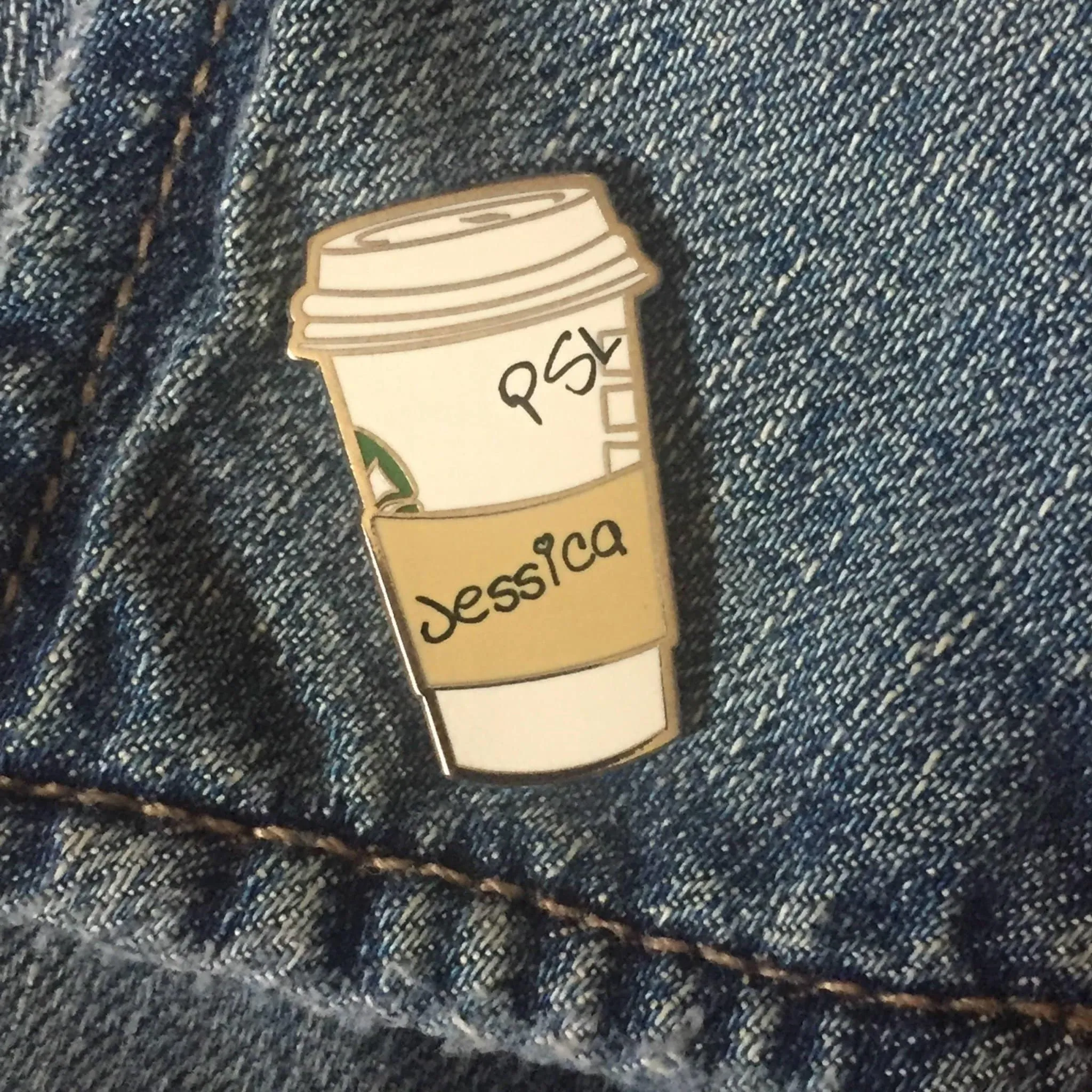 Jessica PSL Cup Enamel Pin