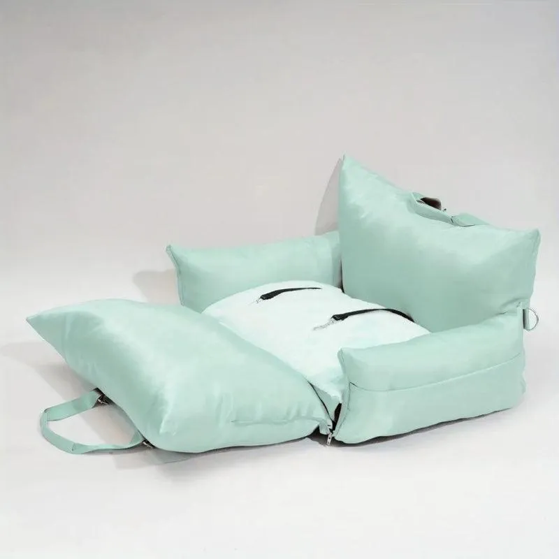 Julibee's Vibrant Waterproof Dog Car Seat | Mint Green | 4 Sizes