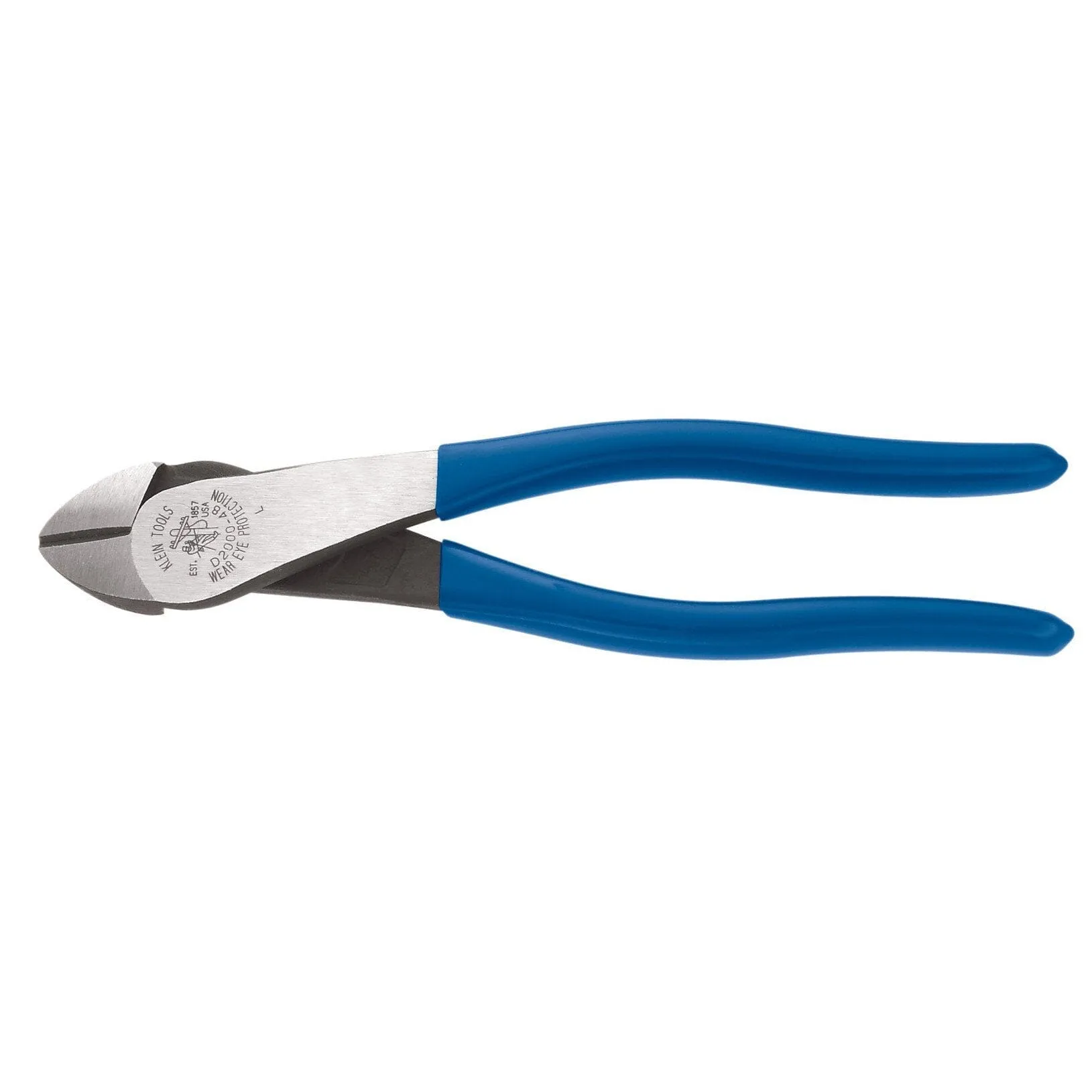 Klein 8'' High-Leverage Heavy-Duty Diagonal-Cutting Pliers With Angled Head - D2000-48