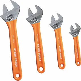 Klein D5074 Extra-Capacity Adjustable Wrenches, 4-Piece