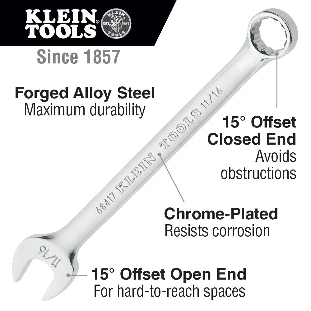 Klein Tools 68404 Combination Wrench Set, 12-Piece