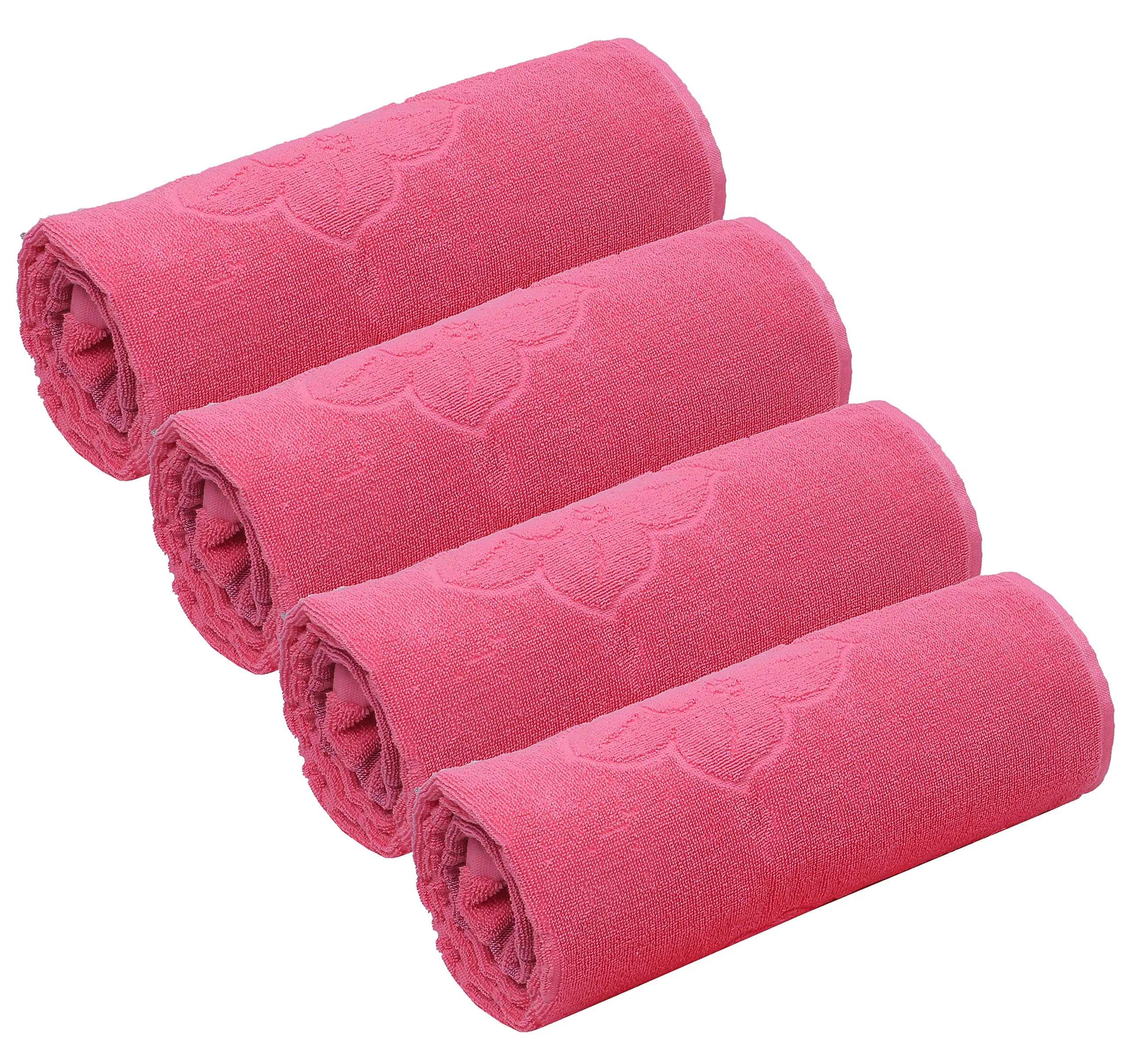 Kuber Industries 100% Cotton 4 Pieces Full Size Bath Towel 30"x60" (Pink)-CTKTC29904