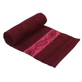 Kuber Industries 100% Cotton Bath Towel 27" x54” (Maroon) -CTKTC28899