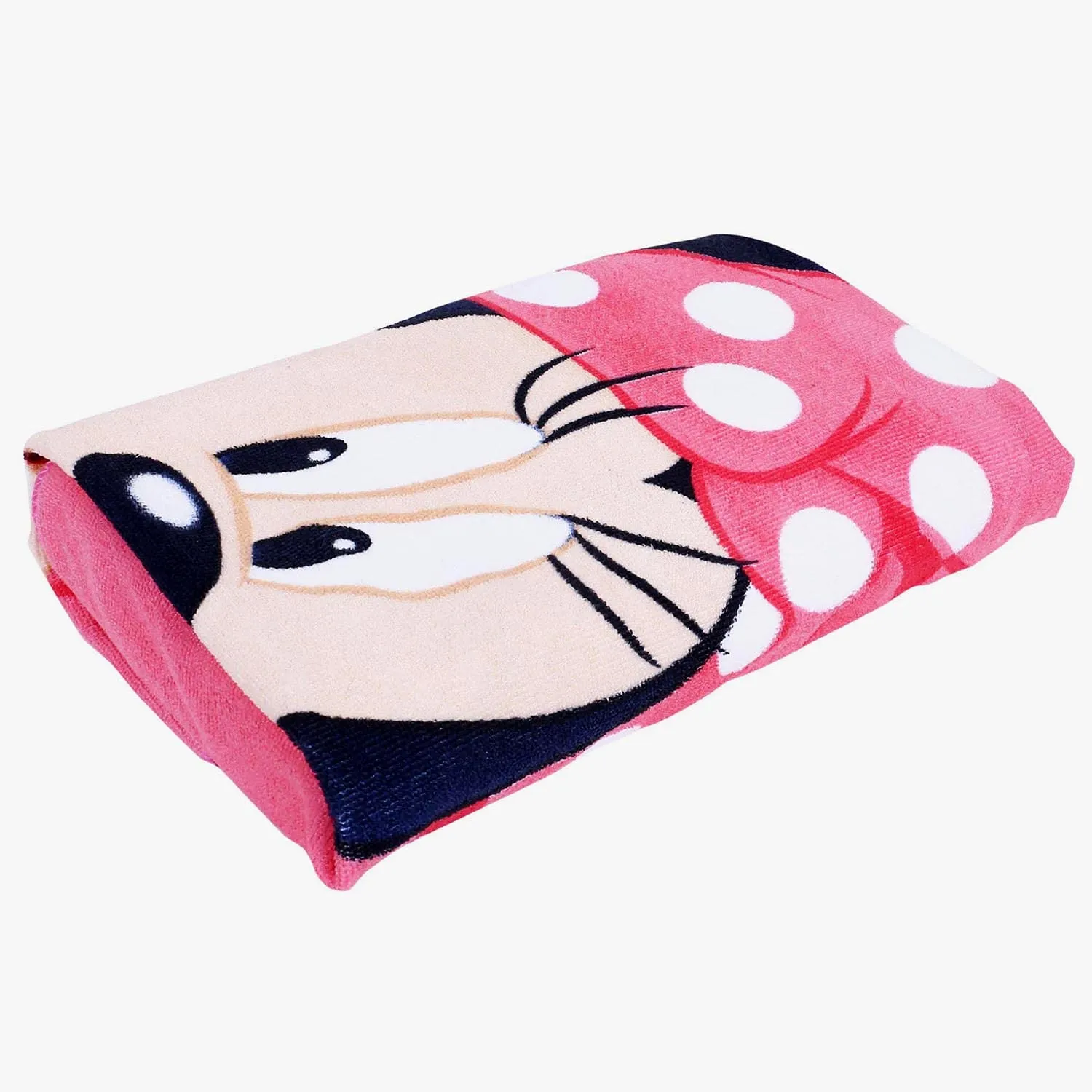 Kuber Industries Disney Minnie Kids Bath Towel|Soft Cotton Towel for Kids|Sides Stitched Baby Towel|400 GSM Toddler Bath Towel|24x48 Inch|Pack of 3 (Pink)