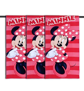 Kuber Industries Disney Minnie Kids Bath Towel|Soft Cotton Towel for Kids|Sides Stitched Baby Towel|400 GSM Toddler Bath Towel|24x48 Inch|Pack of 3 (Pink)