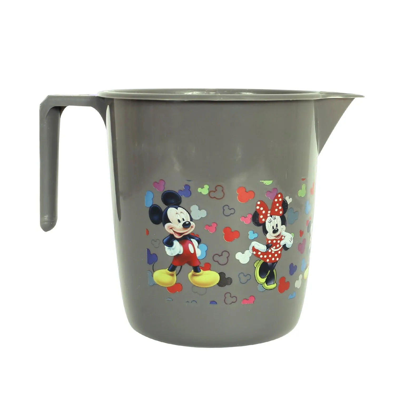 Kuber Industries Disney Team Bathroom Mug | Plastic Bath Mug for Bathroom | Mug for Bathroom | Mug for Toilet | Washroom Jug | 111 Bath Mug | 1 LTR | Pack of 5 | Gray