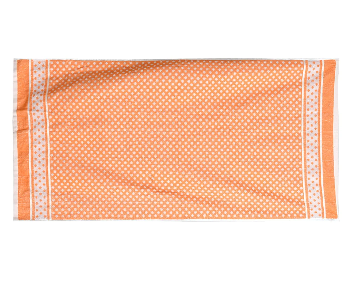 Kuber Industries Multiuses Dot Printed Soft Cotton Bath Towel, 30"x60"(Orange), Standard